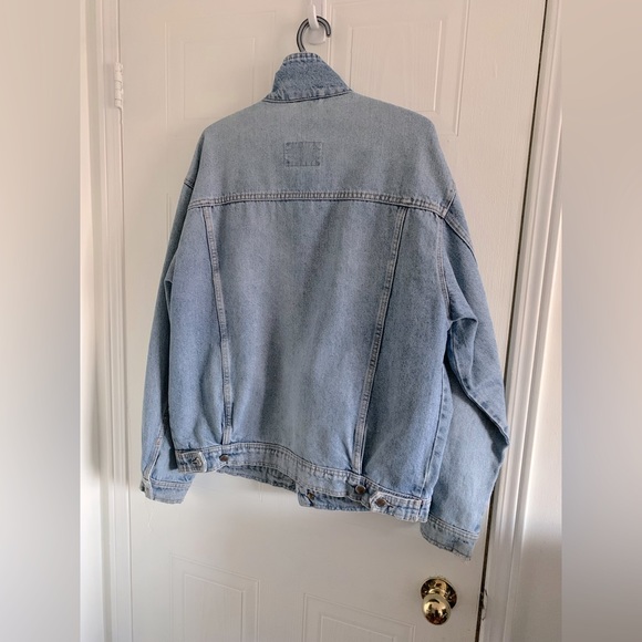 Vintage Pioneer Denim Aviator Bomber Jacket XL - Picture 3 of 9